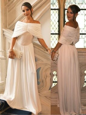 HELSA Philomena Jersey Maxi Dress Vanilla Cream NEW with tags